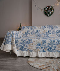 Soft Vintage Printed Ruffle Sofa Towel