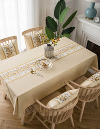 Pastoral Floral Embroidered Tablecloth