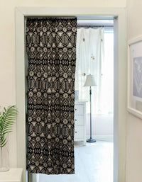 Black Jacquard Double-Sided American Country Simple Kitchen Half Curtain