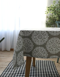 Simple Modern Gray Rectangular Tablecloth