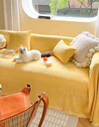 Cream Mango Yellow Modern Versatile Sofa Cover