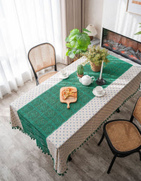 Nappe de table fraîche et creuse à motif marguerite bleue contrastée