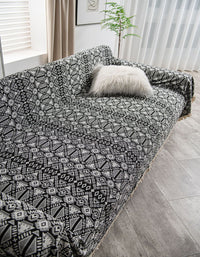 Geometric Jacquard Thick Retro Multi-Function Blanket