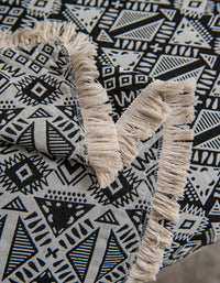 Geometric Jacquard Thick Retro Multi-Function Blanket