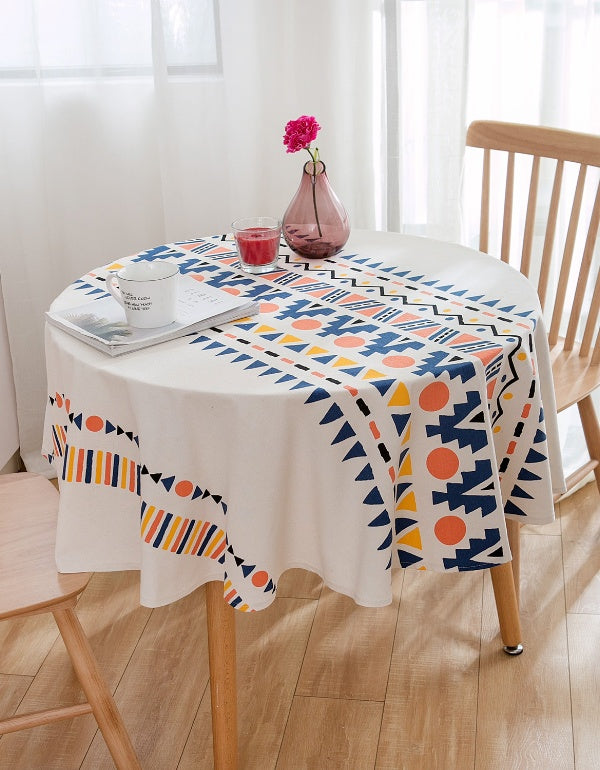 Bohemian Multicolor Printed Round Tablecloth