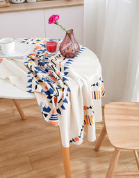 Bohemian Multicolor Printed Round Tablecloth