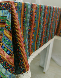 Mantel de rayas multicolores bohemio de moda