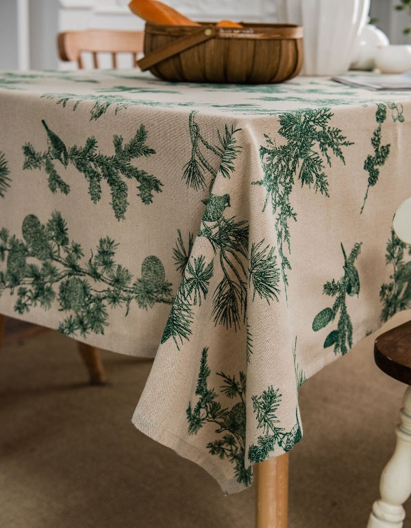 Pine Tree Print American Tablecloth