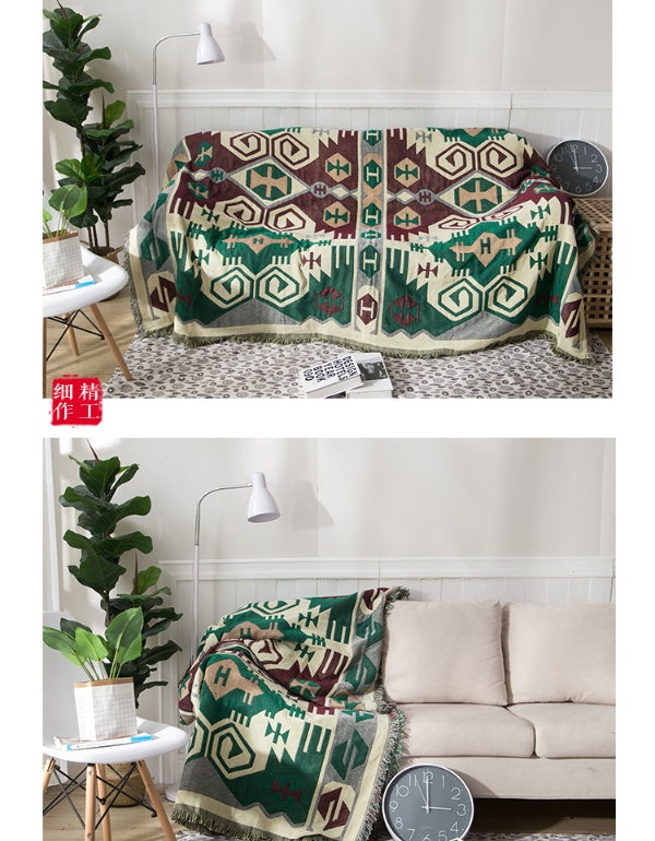 American Country Turtle Pattern Multifunctional Dust-Proof Blanket