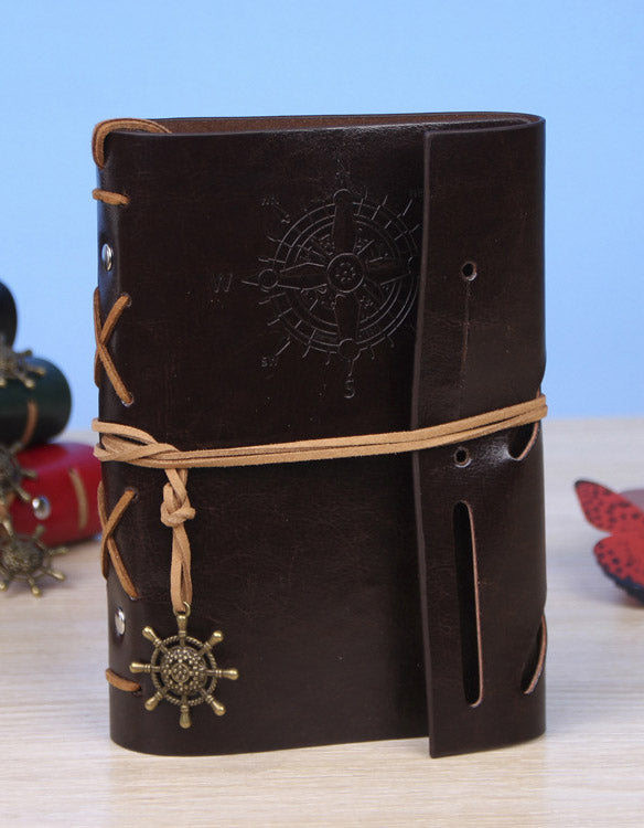 A6 Vintage Leather Pirate Notebook