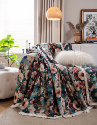 American Country Style Floral Thick Sofa Cover