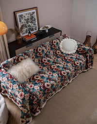 American Country Style Floral Thick Sofa Cover