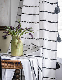 Bohemian Striped Tassel Curtains