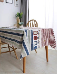 British Naval Style Cotton And Linen Tablecloth