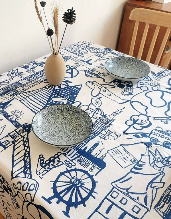 Nappe en coton pour enfants avec dessin animé