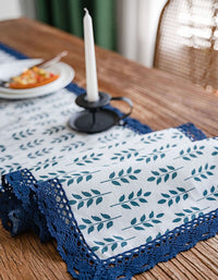 China Porcelain Pattern Blue Printed Table Runner