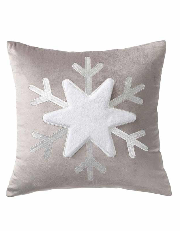 Housse de coussin flocon de neige de Noël