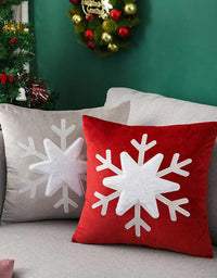 Housse de coussin flocon de neige de Noël