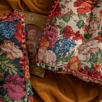 Housse de coussin en jacquard avec flocons de neige et sapin de Noël