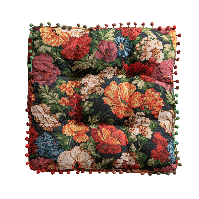 Housse de coussin en jacquard avec flocons de neige et sapin de Noël