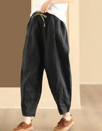 Color Matching Summer Loose Linen pants