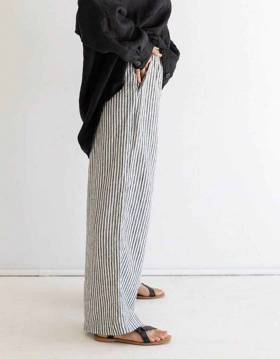 Comfortable Loose Vertical Stripes Wide-leg Pants