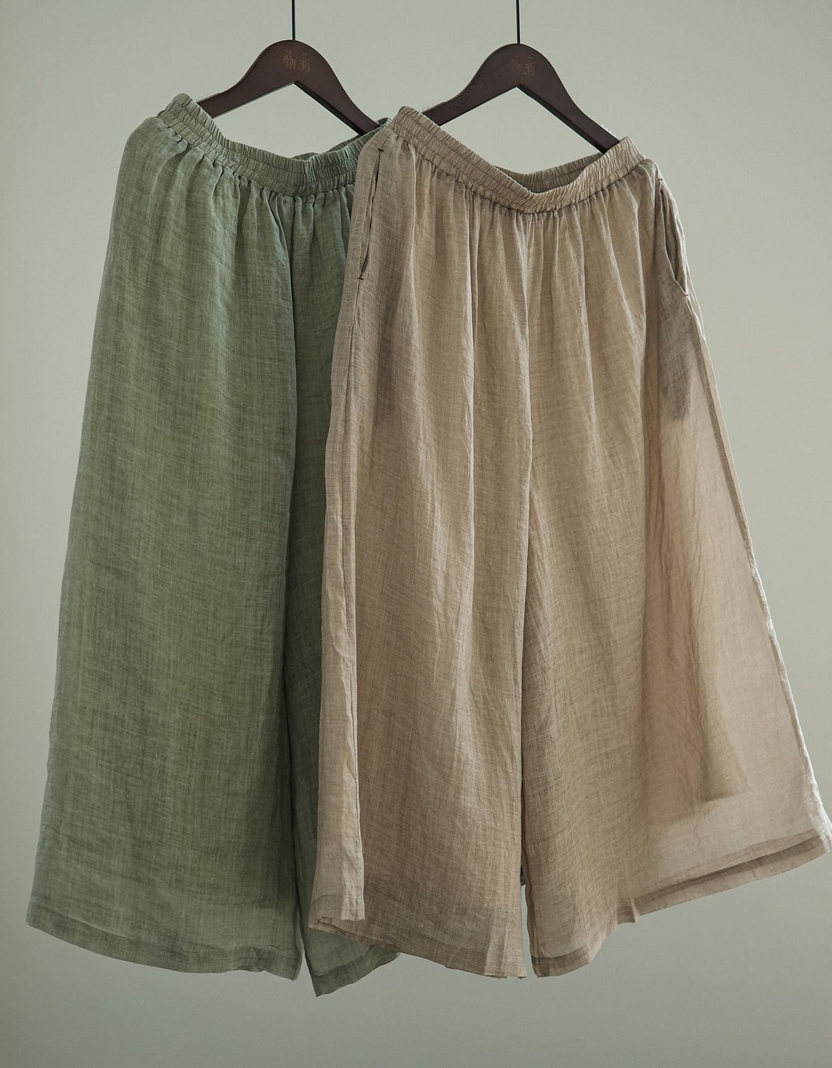 Comfortable Relaxed Fit Wide-Leg Linen Pants