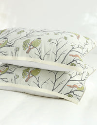 Cotton Hawthorn Bird Pillow Cover ( 2 PCS)