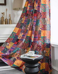 Cotton Linen Colorful Bohemian Curtains