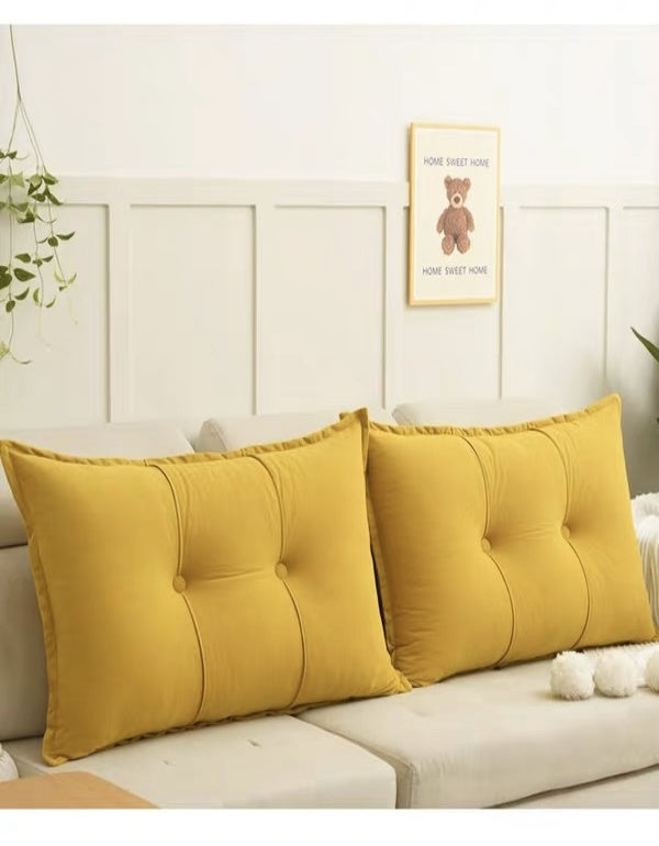 Housse de coussin tatami de style crème jaune/vert pour salon et chambre à coucher