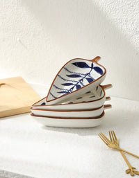 Creative Ceramic Leaf Snack Plate Set