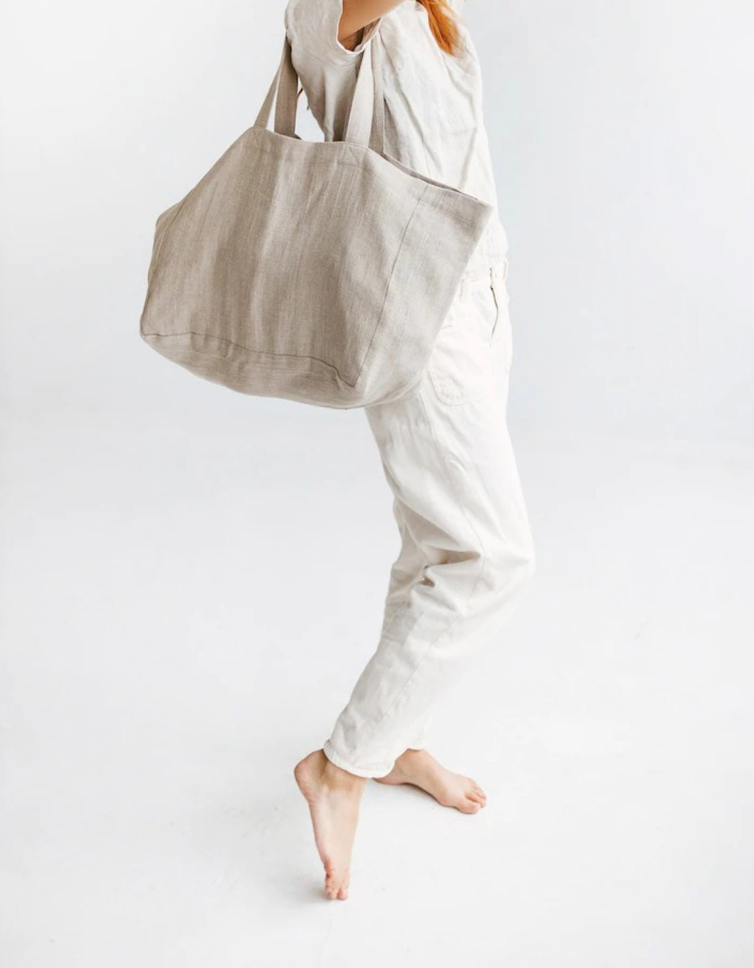 Eco-Friendly Casual Oversized Linen Tote Bag