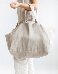 Eco-Friendly Casual Oversized Linen Tote Bag