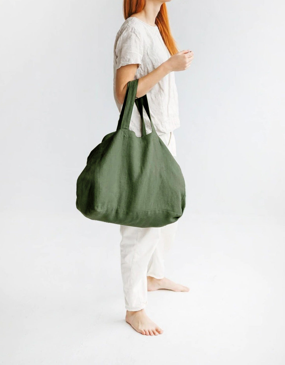 Eco-Friendly Casual Oversized Linen Tote Bag