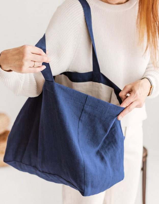 Eco-Friendly Casual Oversized Linen Tote Bag