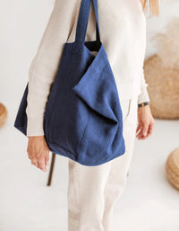 Eco-Friendly Casual Oversized Linen Tote Bag