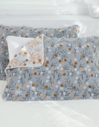 Housse de coussin en gaze de coton à motifs floraux (2 pièces)