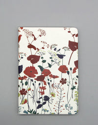 Cuaderno de cuero tamaño A5 con diseño floral 