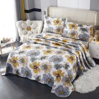 Floral Serenity Quilted Bedding Set (3PCS)