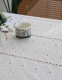 French Palace Style Cotton Embroidered Hollow Tablecloth