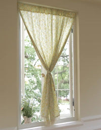 Fresh Style Yellow Floral Cotton Curtains