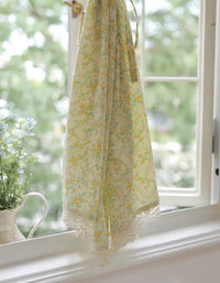 Fresh Style Yellow Floral Cotton Curtains