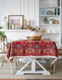 Fringe Edge Countryside Style Christmas Table Cloth