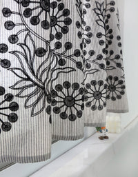 Half Style Embroidery Linen Curtains