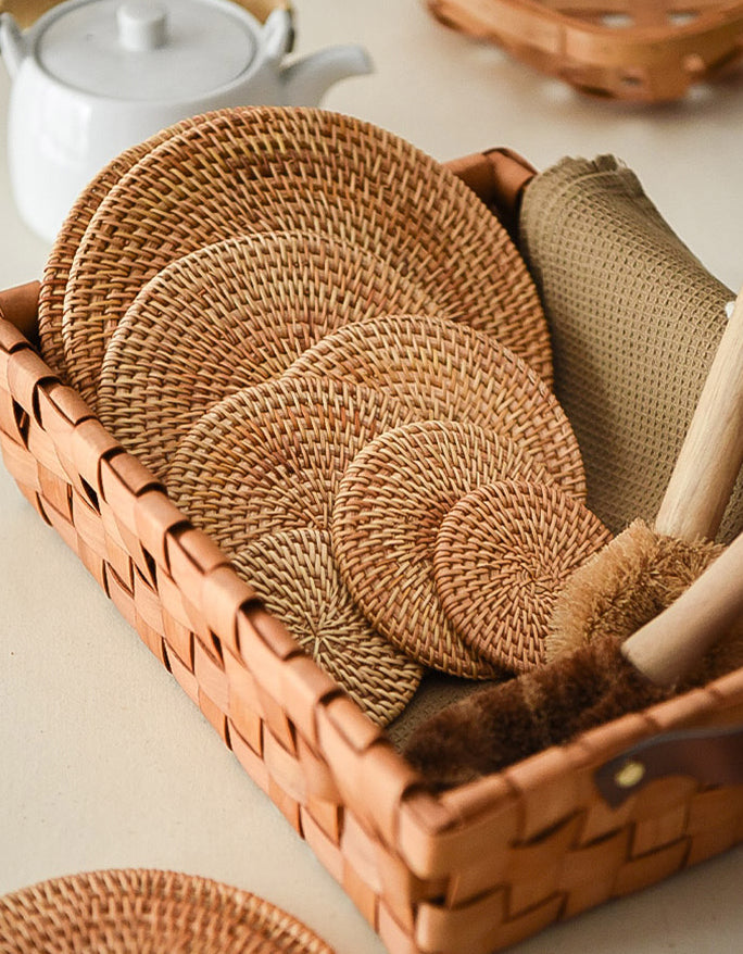 Handmade Rattan Woven Circular Placemat