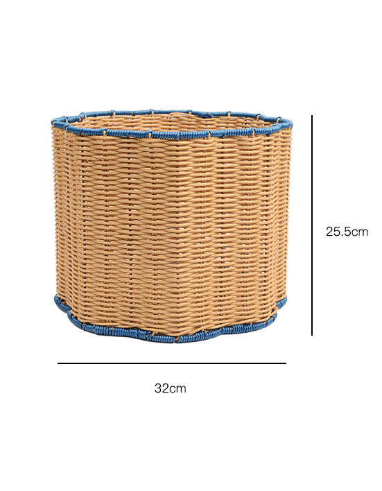 Panier de rangement multifonctionnel en rotin tressé à la main