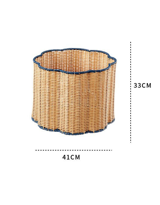 Panier de rangement multifonctionnel en rotin tressé à la main