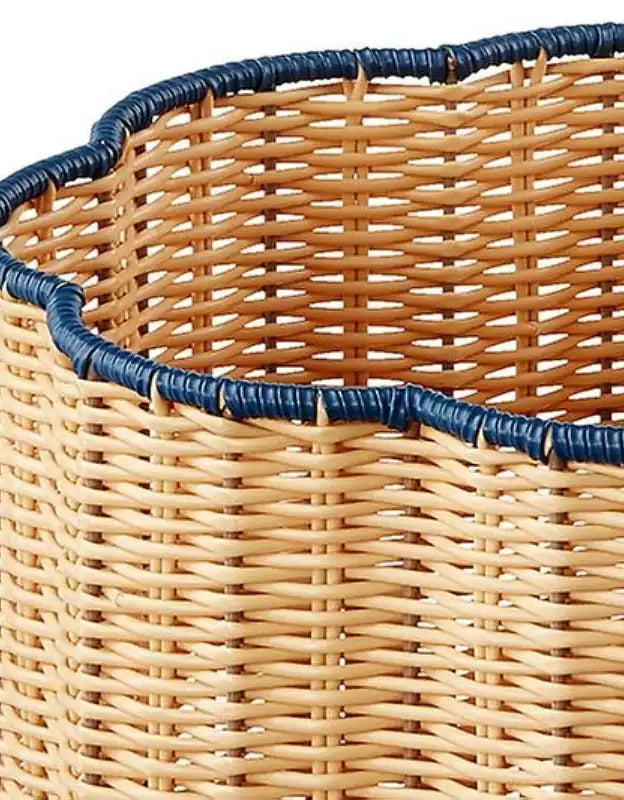 Panier de rangement multifonctionnel en rotin tressé à la main