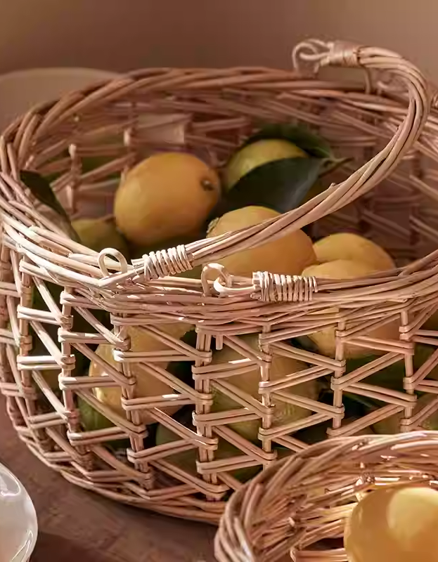 Panier de rangement fonctionnel décoratif en osier tressé fait à la main