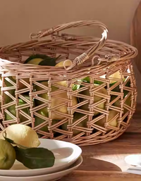 Panier de rangement fonctionnel décoratif en osier tressé fait à la main